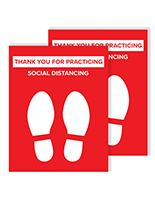 Social distance posters with pre printed UV graphics