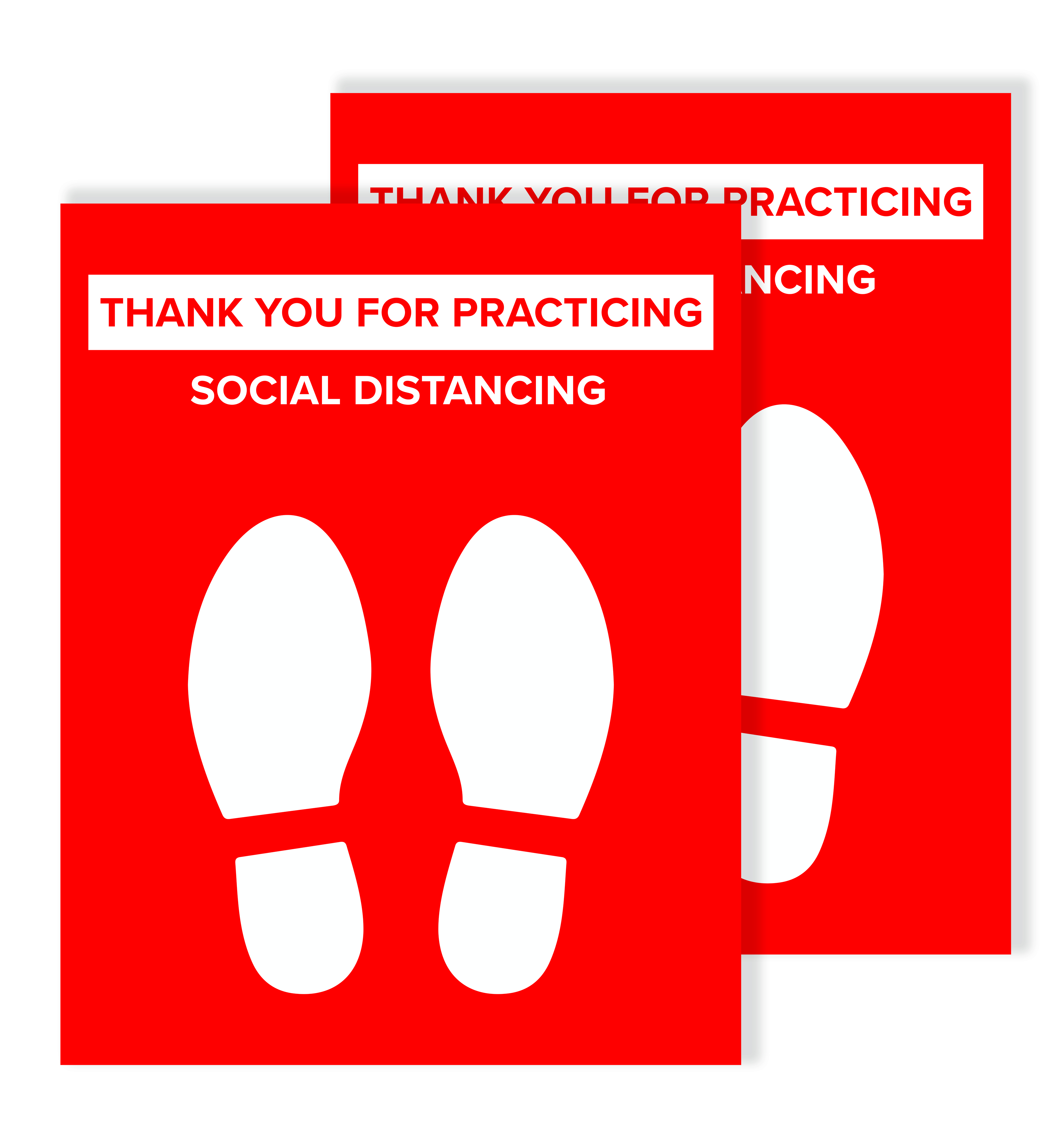Social Distance Posters | Pre-Printed Single Sided Design | Displays2Go