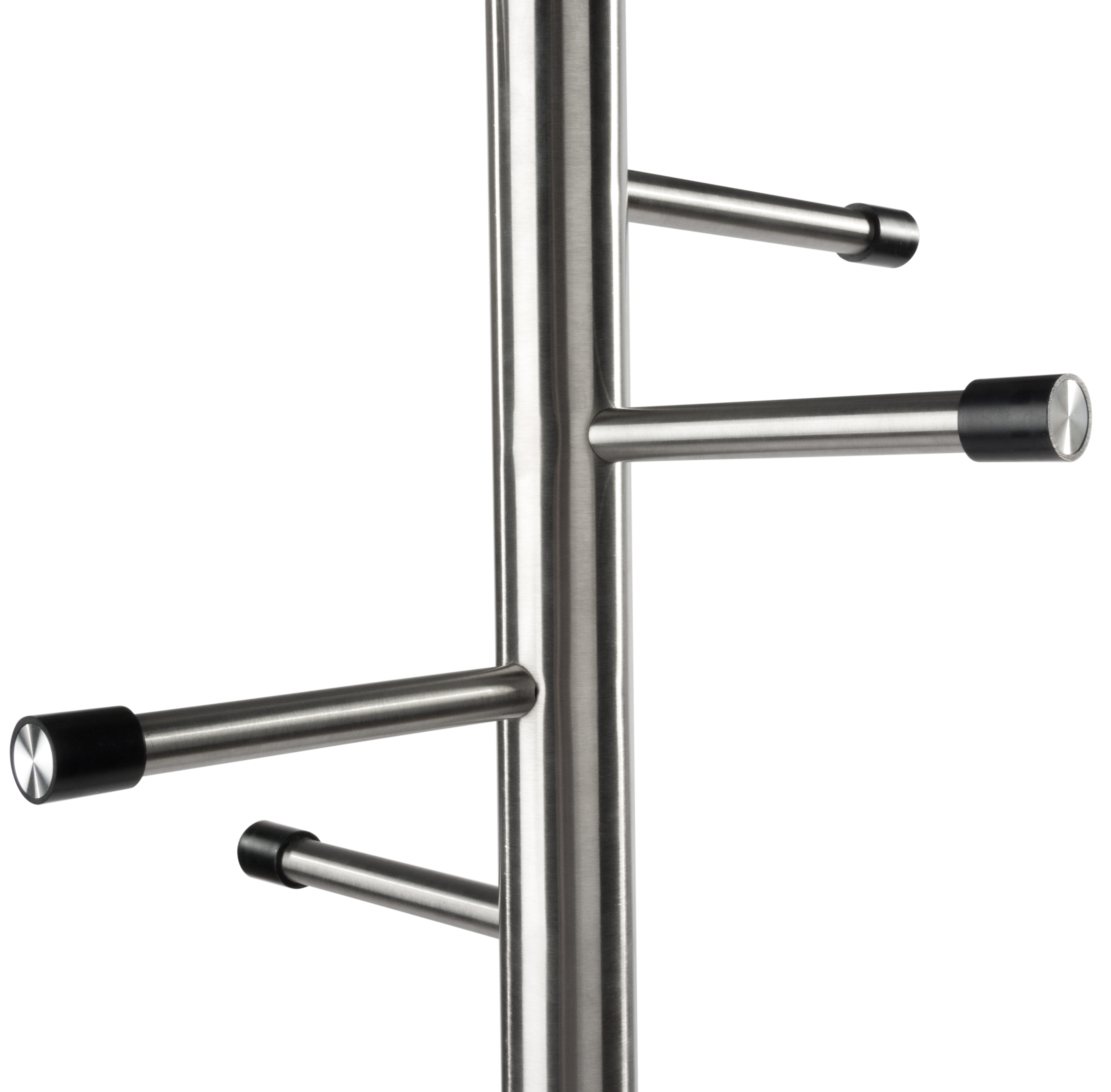 Metal Coat Rack System Metal Coat Rack | Brushed Stainless Steel | Displays2Go