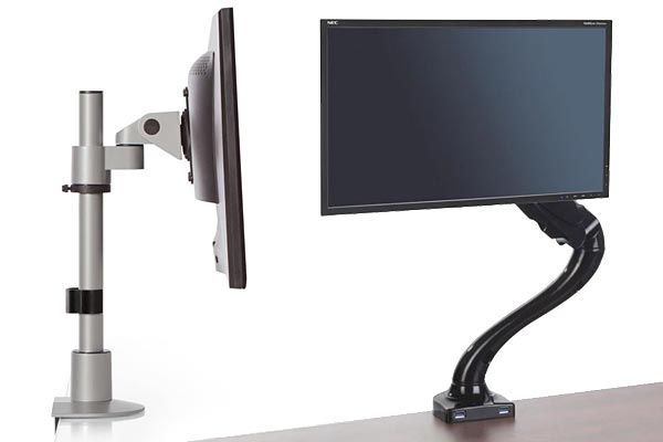 Monitor mounts for cubicle desks