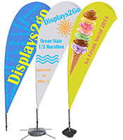 Custom printed teardrop flags