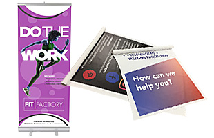 Custom-printed banners for retractable banner stands
