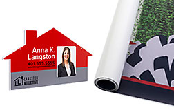 Custom printed signage for featuring personalized logos and promotions