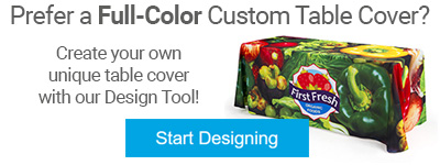 Custom printed table cover design tool