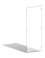 Clear replacement panel for CVWD series lecterns with durable design