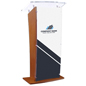 Acrylic Speaking Stand with Custom Printing for Universities