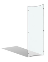 Shatter resistant durable frosted replacement panel for CVWD series lecterns 
