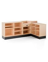 4-piece cash wrap is a modular solution for professional retail checkout