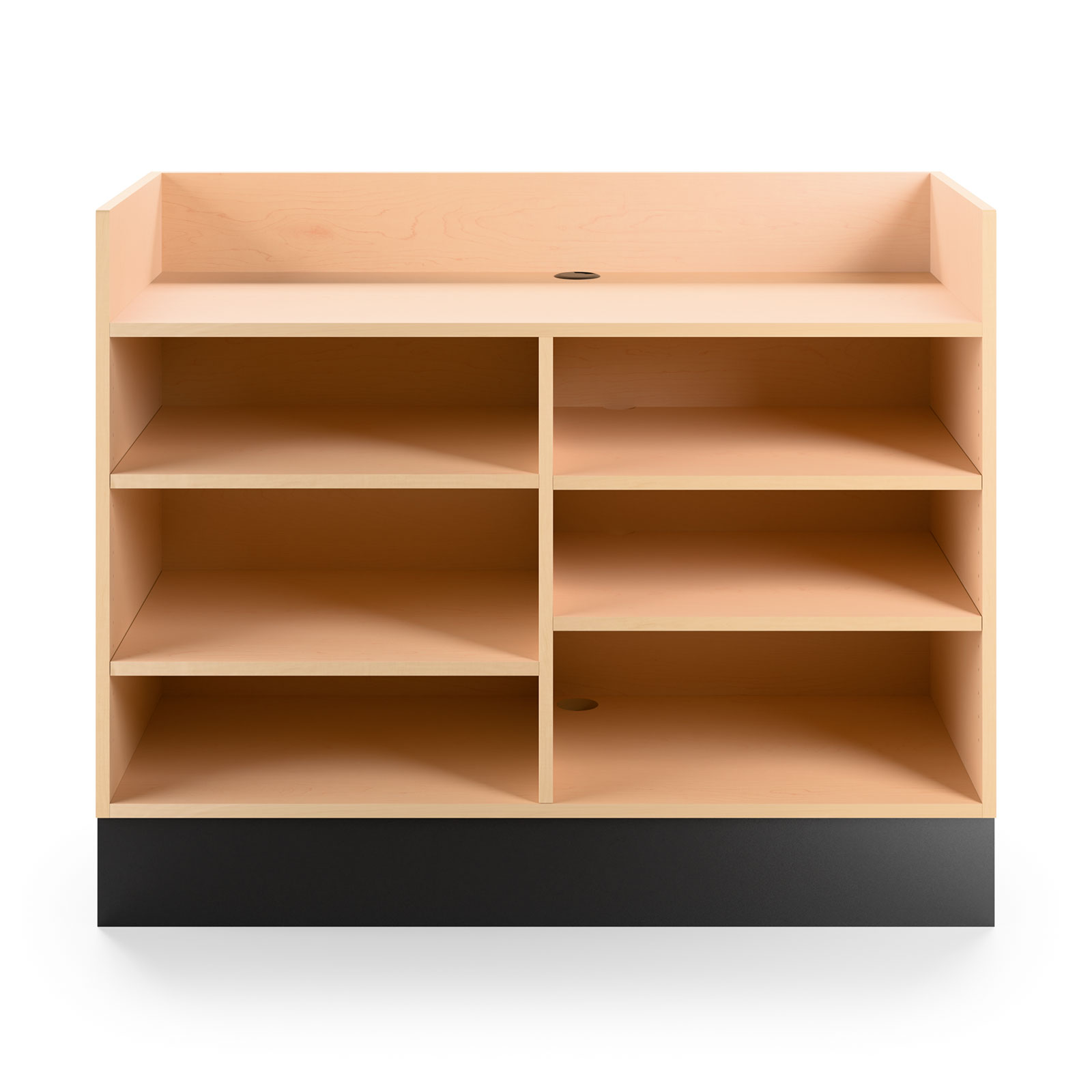 48" Sales Counter, Recessed Ledge Top, Open Storage - Image 2