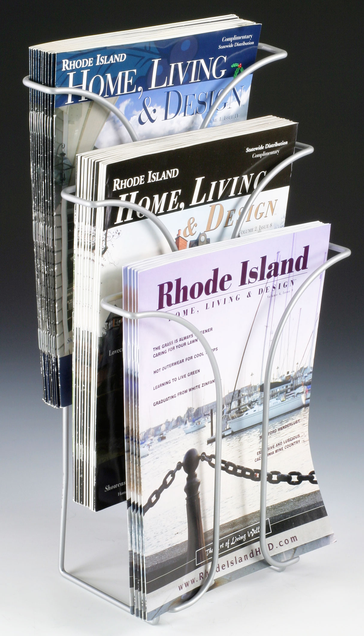 Wire Literature Racks | Tiered with 3 Magazine Sized Pockets | Displays2Go
