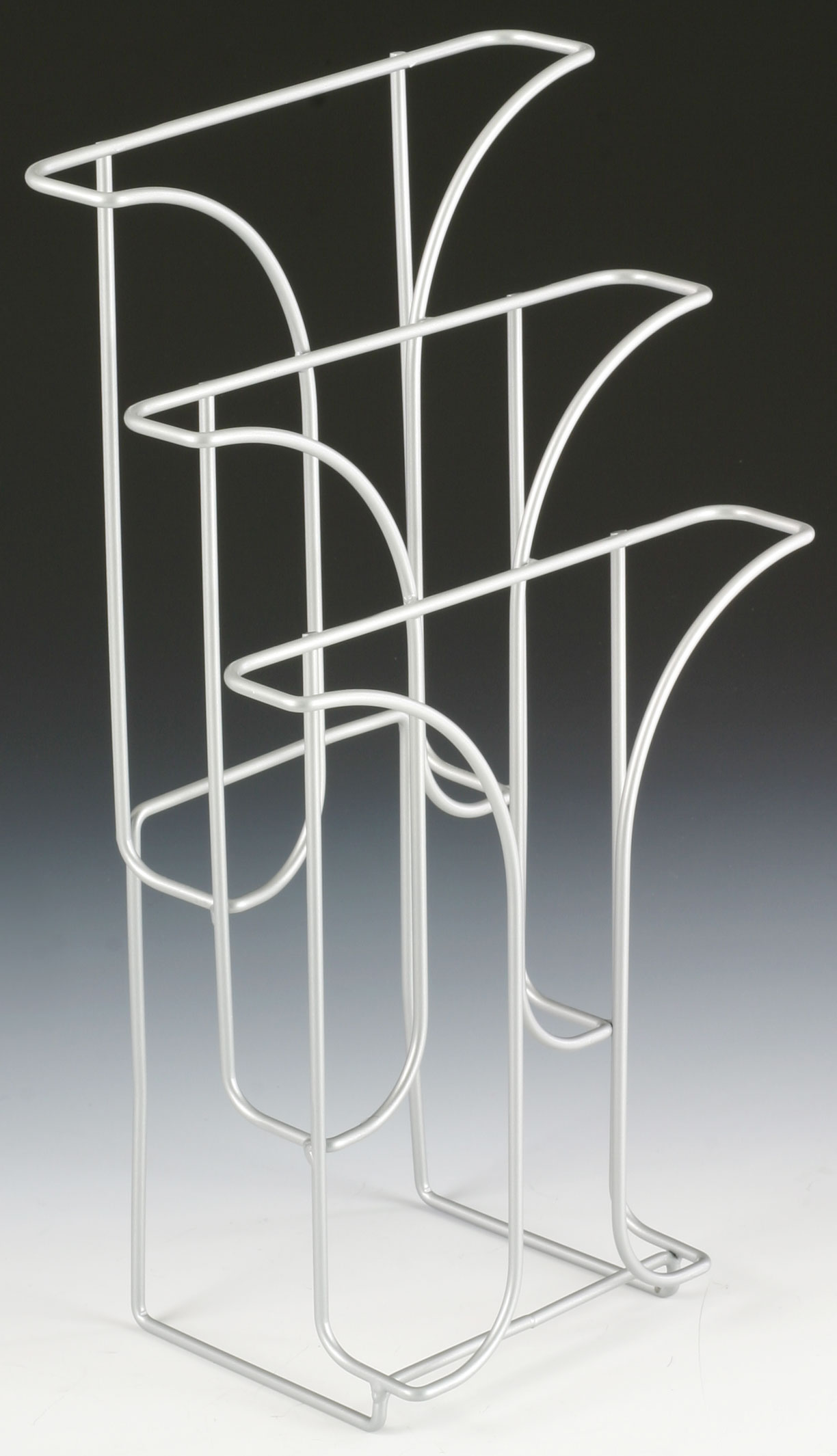 Wire Pocket Display Rack Wire Literature Racks | Tiered with 3 Magazine Sized Pockets | Displays2Go
