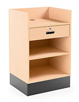 Register stand with recessed top for secure POS setup