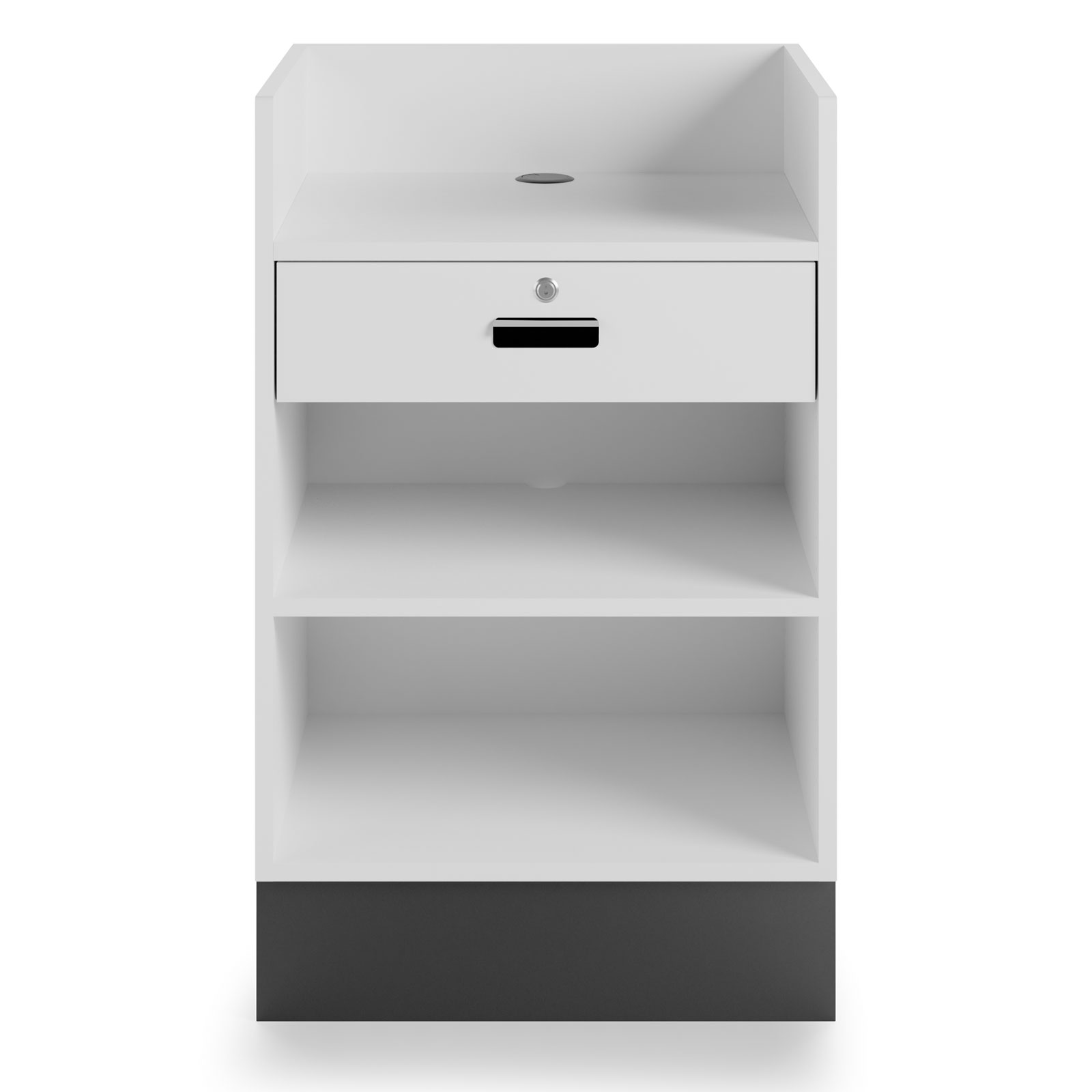 24" Register Stand, Recessed Ledge Top, Locking Drawer - Image 2