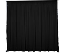 Booth Backdrops Include Black Fabric Curtain