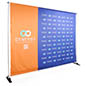 Back drop banner with weighted feet 