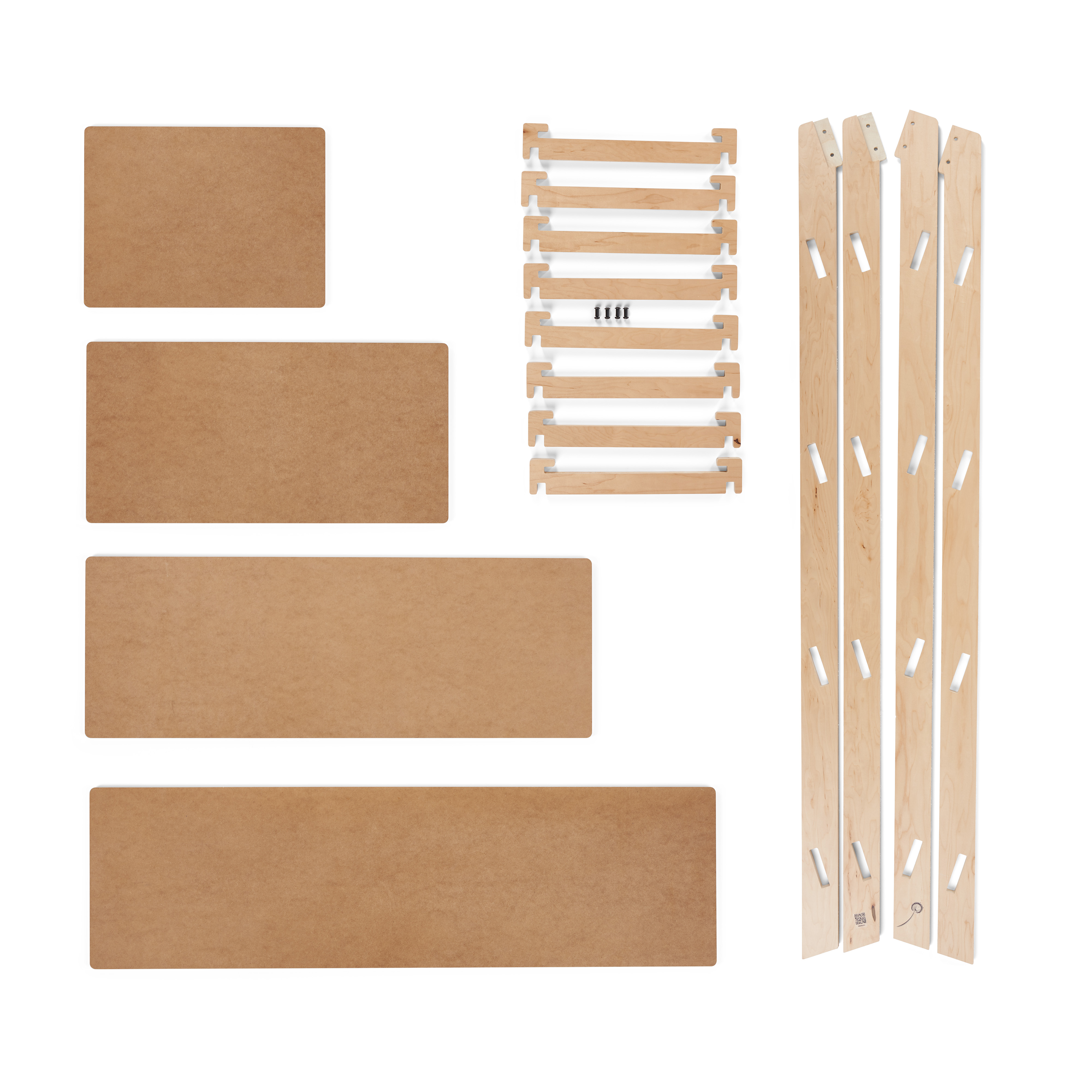 47 x 65.25 Multi-Tier Shelving Display, Floor Standing, Collapsible Design - Natural - Image 9