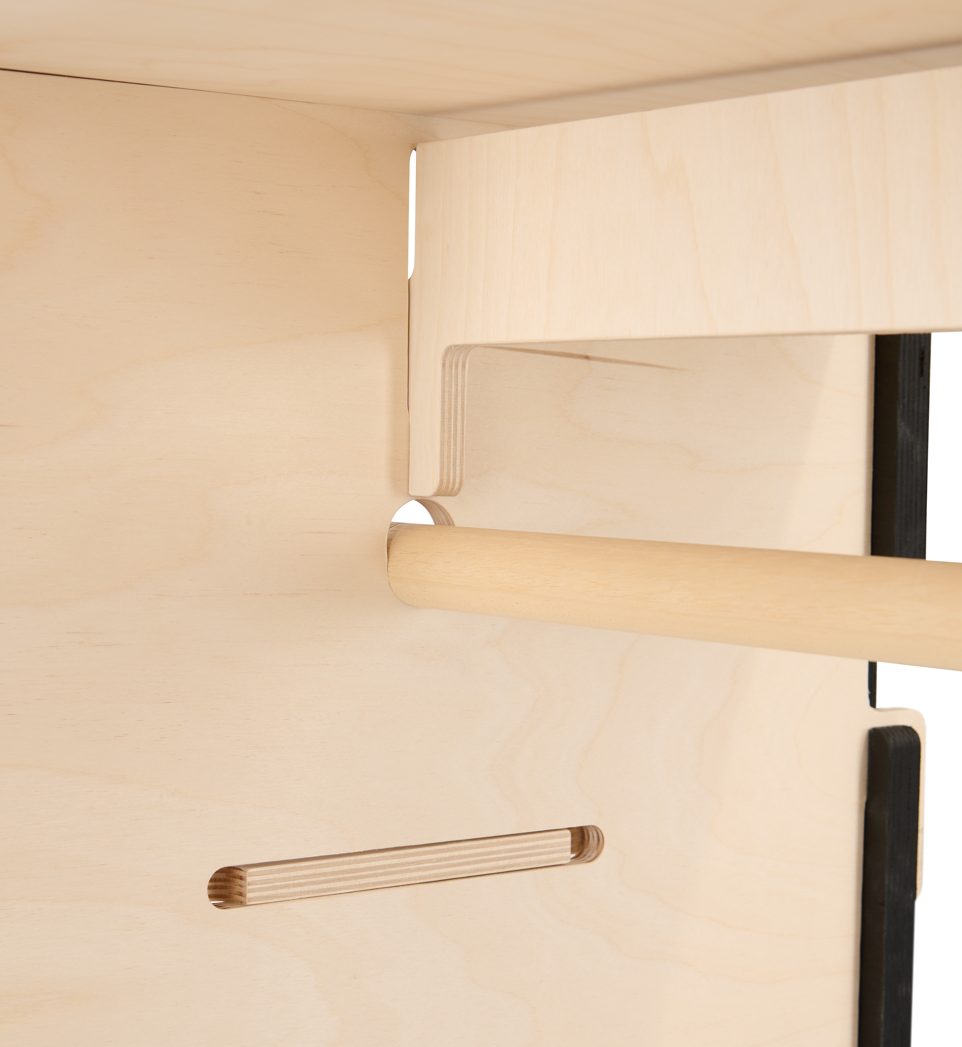 68 x 65 Clothing Rack with Shelves, Floor Standing, Eco-Friendly - Black/Natural - Image 8