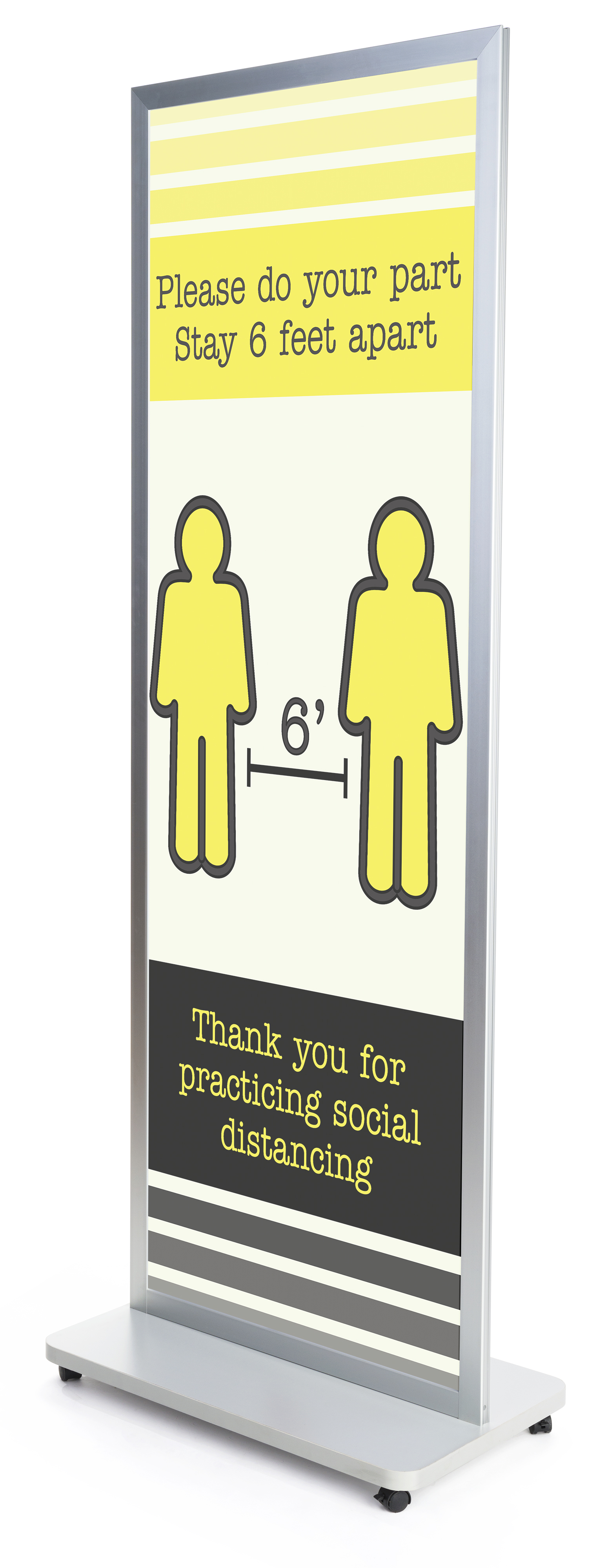 Fixed-Width 2-Sided Portable Poster Stand | 24 x 36 or 24 x 70 ...