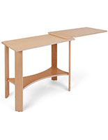 Wooden knockdown table attachment for DBSAT1 measures 52 inches wide by 28 inches tall 