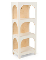 Arch display shelf made of FSC-certified materials