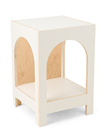 Arch display shelf made of FSC certified materials