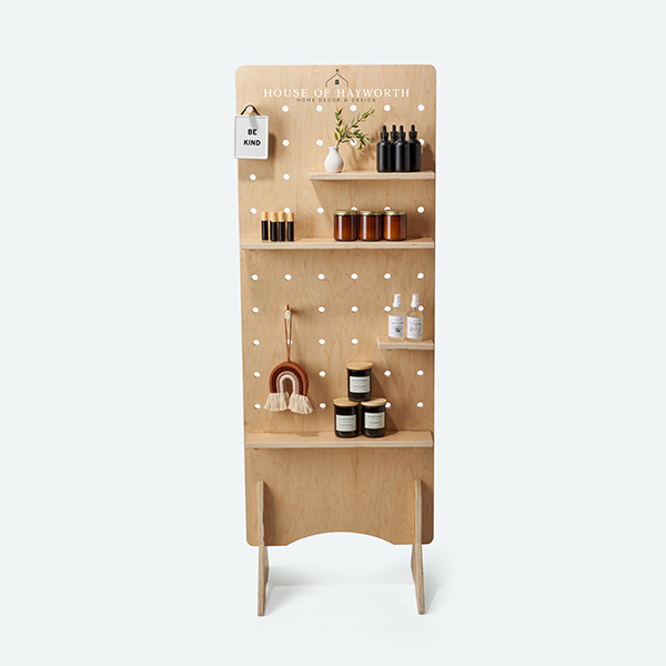 Pegboard stand for pop up shops