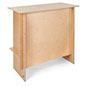Portable wooden sales counter with eco-friendly poplar wood construction 