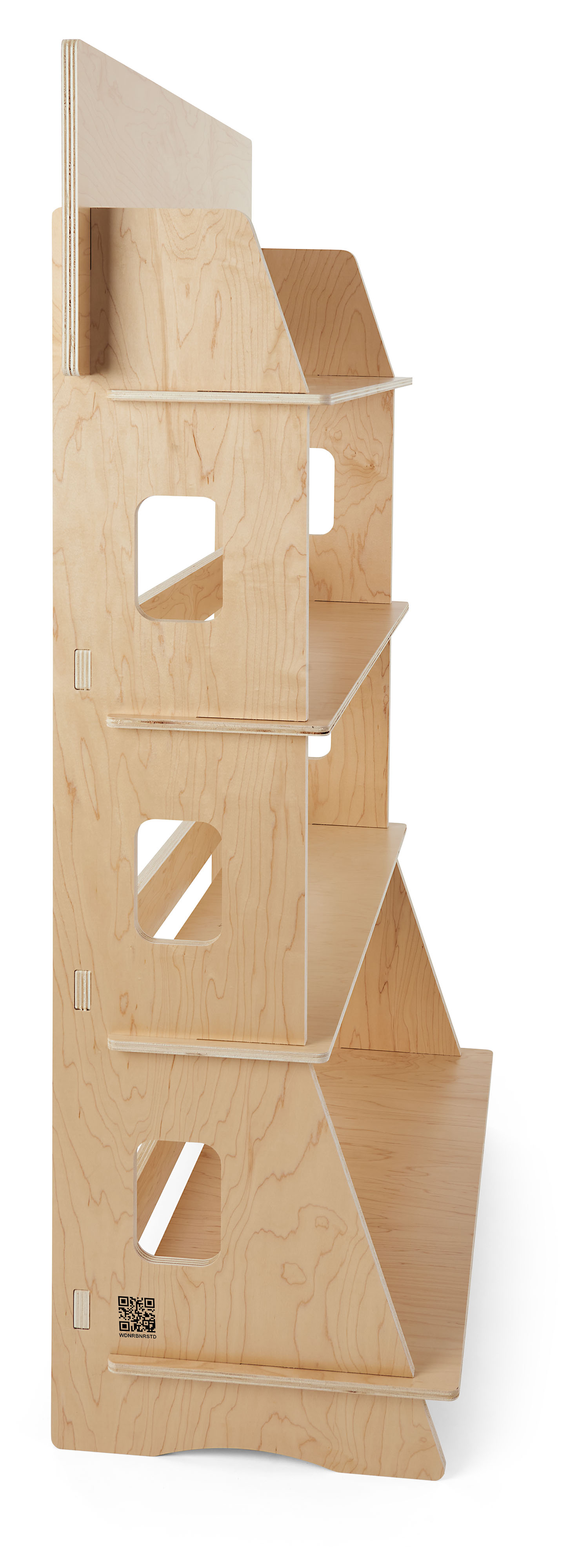 44 x 67.5 Multi-Tier Shelving Display, Floor Standing, Collapsible Design - Natural - Image 5