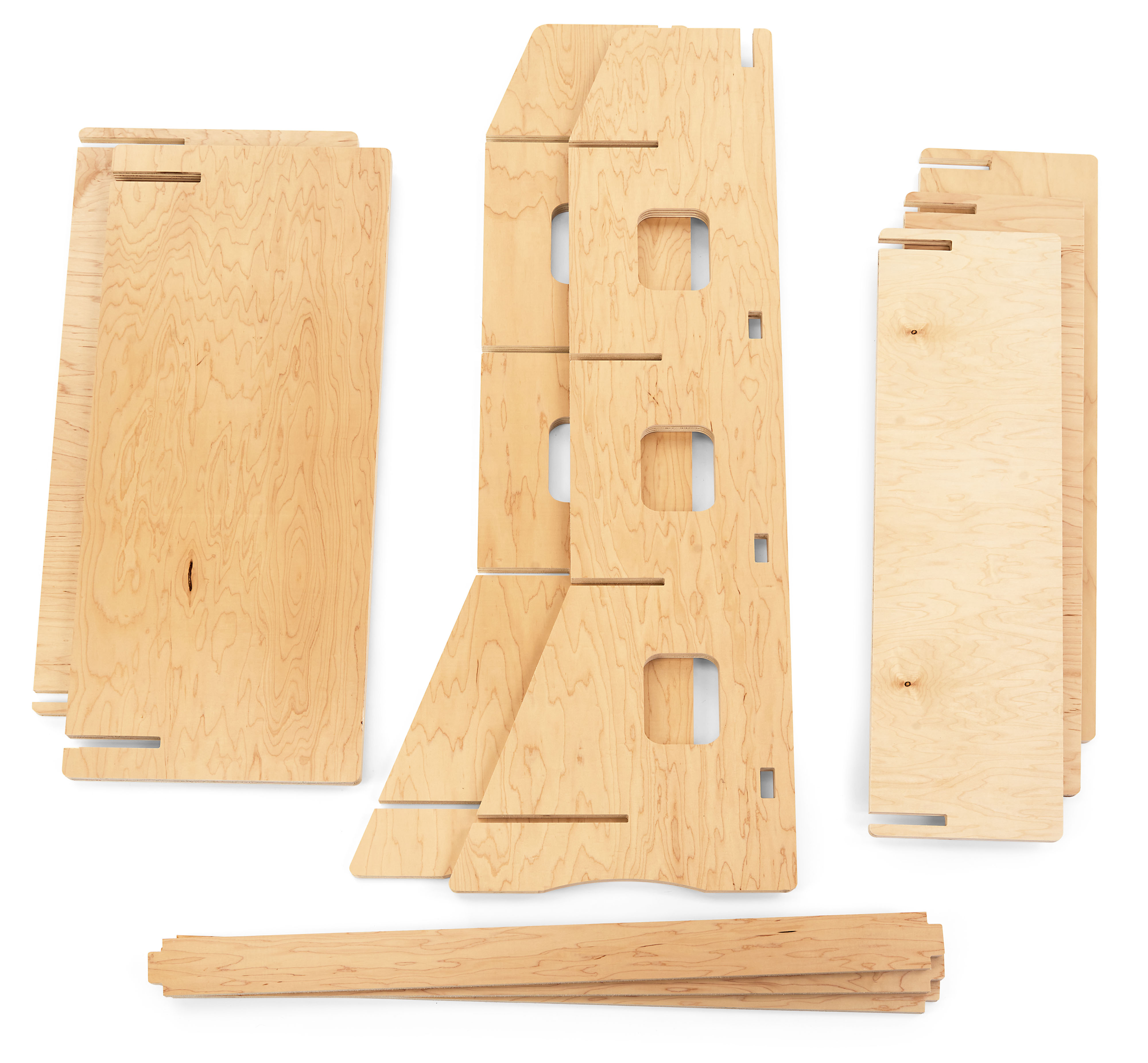 44 x 67.5 Multi-Tier Shelving Display, Floor Standing, Collapsible Design - Natural - Image 6