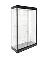 LED glass display cabinet with adjustable shelves