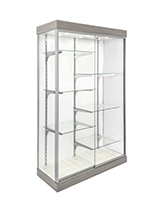 LED glass display cabinet with tempered glass