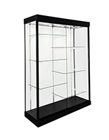 LED glass display cabinet with adjustable shelves