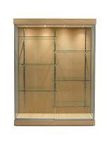 LED glass display cabinet in Maple