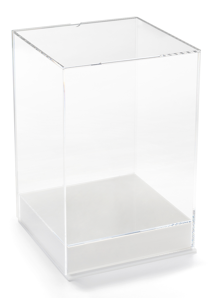 Tabletop Acrylic Display Box with Label | 8.5” x 11” Sign Holder ...