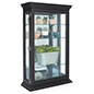 Wood curio cabinet is 21.5 inches wide