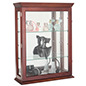 Wall mounted curio cabinet with locking door