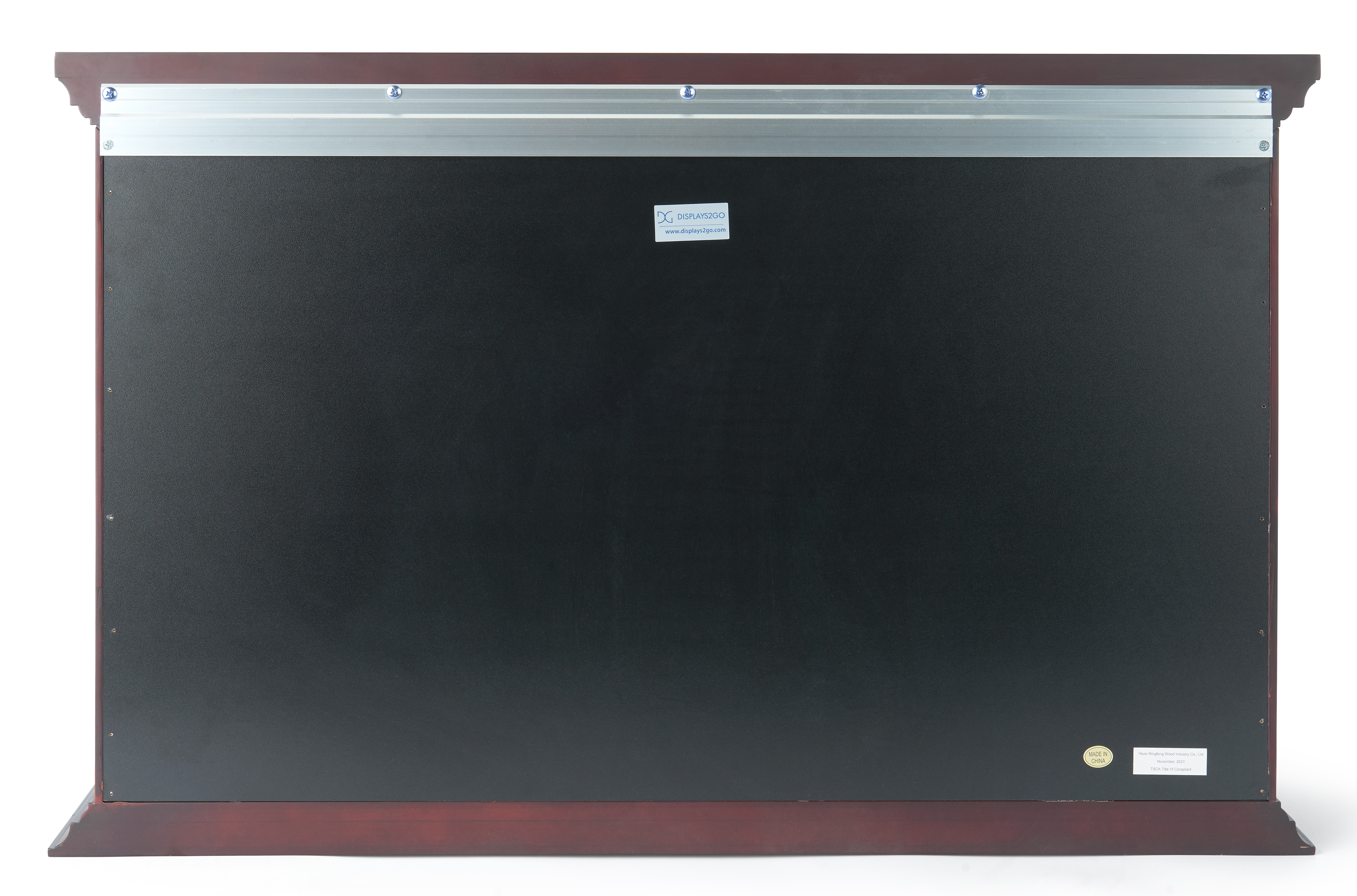 34" Countertop/Wall Mount Display Case, Adjustable Shelves, Locking - Mahogany - Image 4