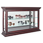 Mirrored curio cabinet with solid wood construction 