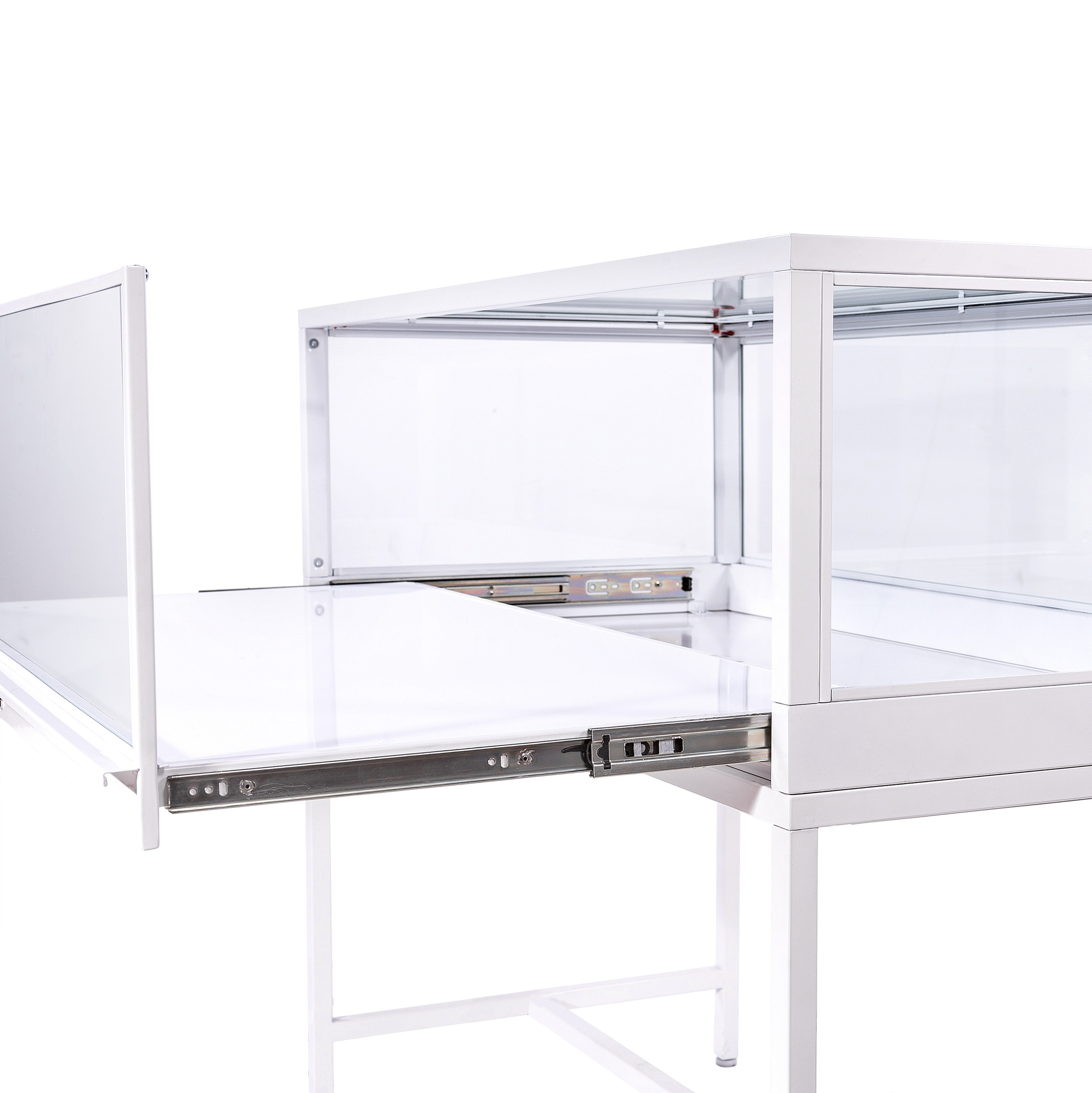48" Full Vision Display Case w/ LED Lighting, Pull-Out Display, and Tempered Glass - Image 4