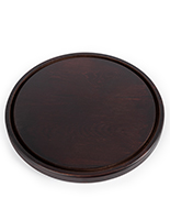 Glass dome wood bases with 12.59 inch diameter