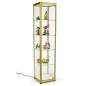 gold 15.5-inch wide full glass narrow tower