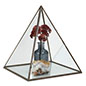 10 inch wide small glass pyramid box