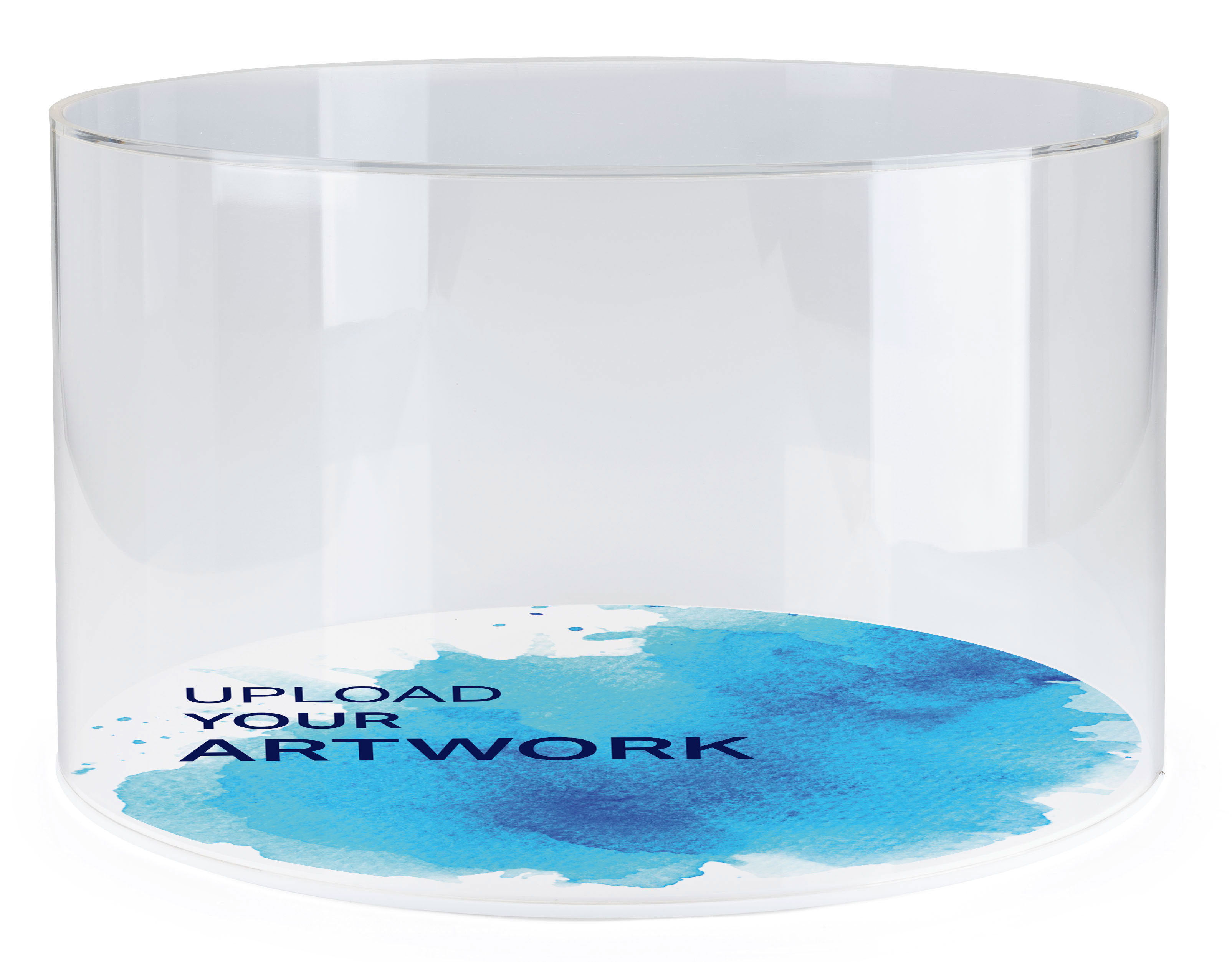 Large Clear Round Product Display with Custom Base | 20