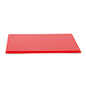 12" square red acrylic display base has grooved perimeter
