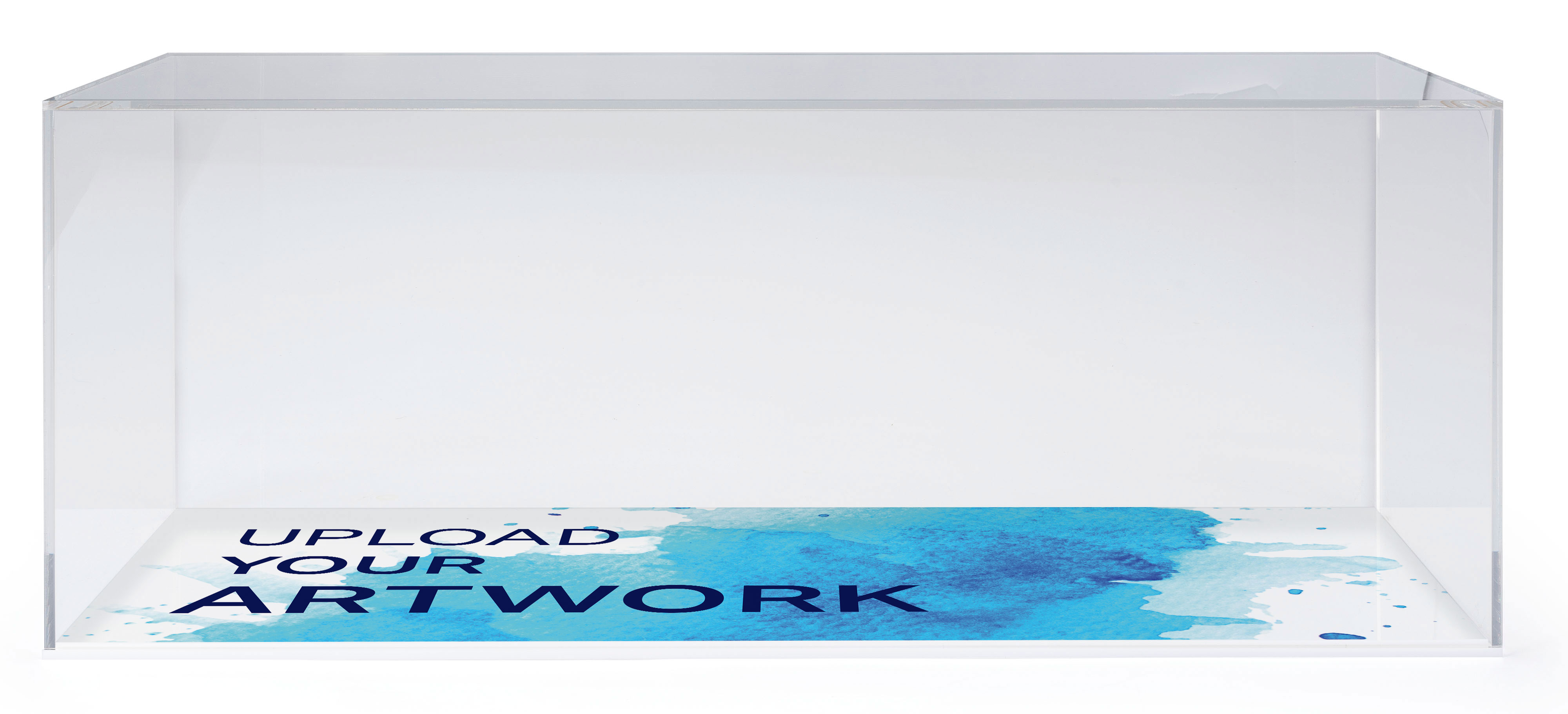 Large Custom Base Showcase Box | Transparent Rectangular Top | Displays2Go