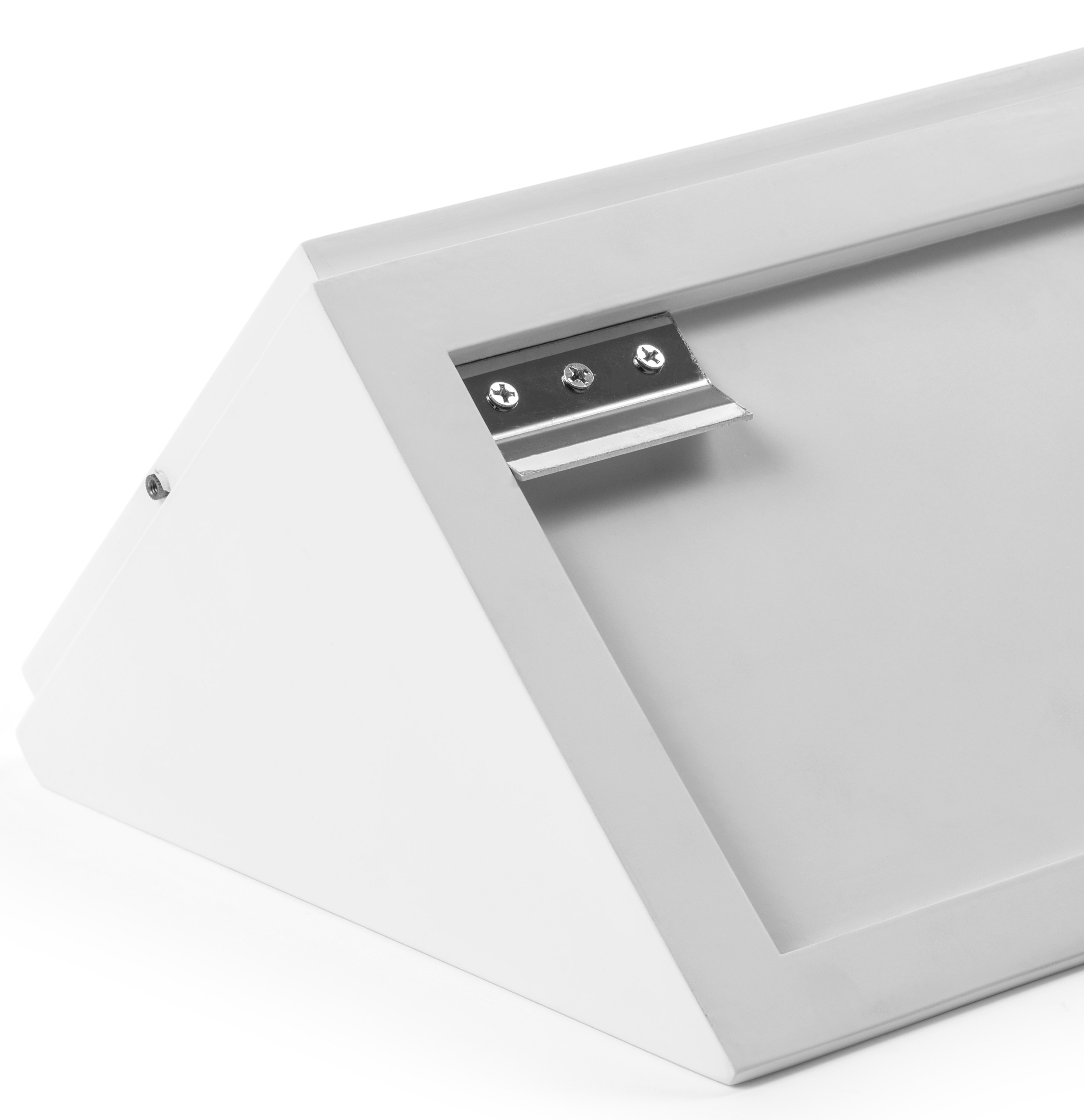 Wedge Pedestal Museum Wall Case | Acrylic Vitrine on White