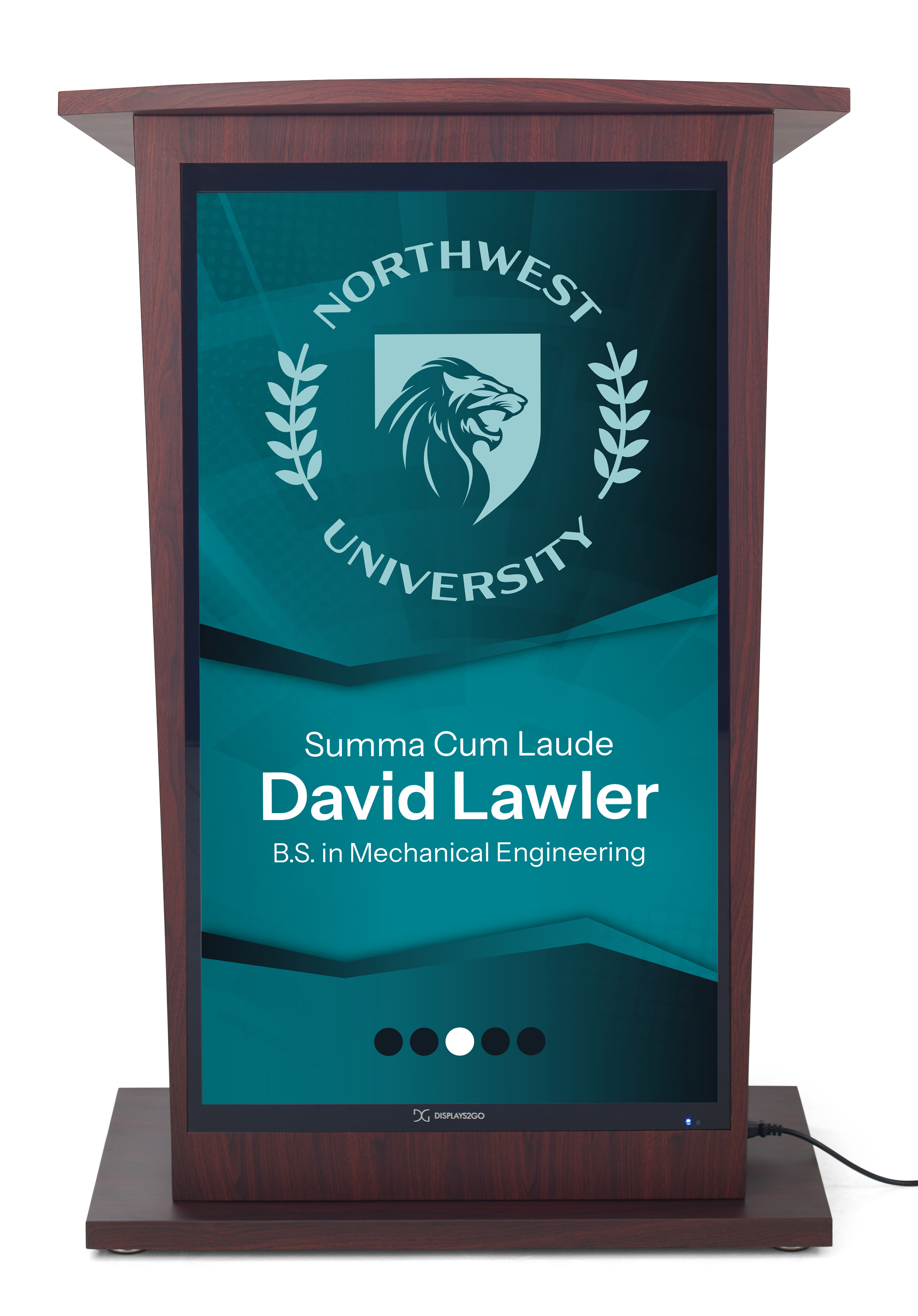 43" Digital Podium with LCD Screen, Android OS, Built-in Shelf - Image 2