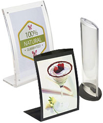 Curved Table Sign Holders