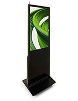 Digital display advertising floor stand with sleek profile