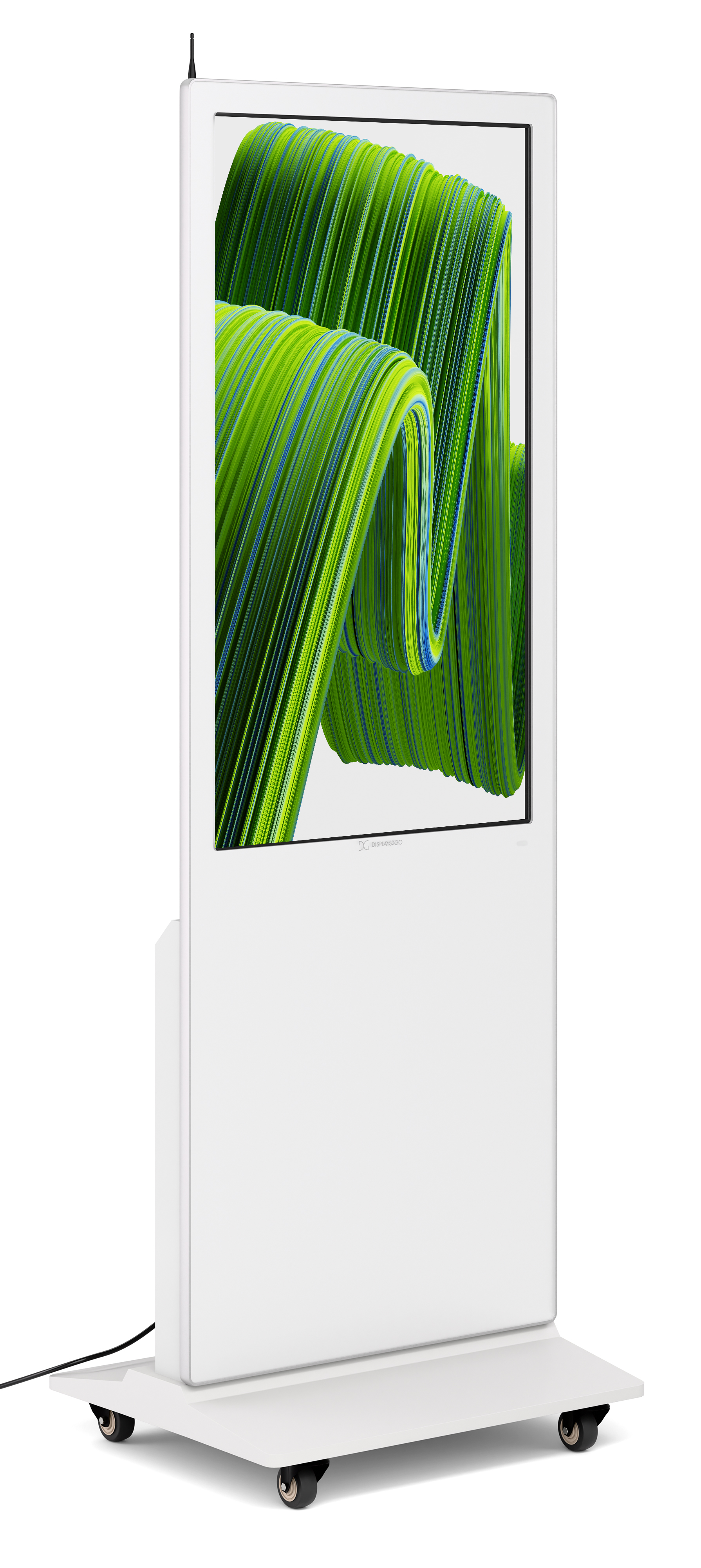 43"-75" Non-Touch Digital Poster Kiosk, Single Sided, Android OS, Caster Wheels - Image 2